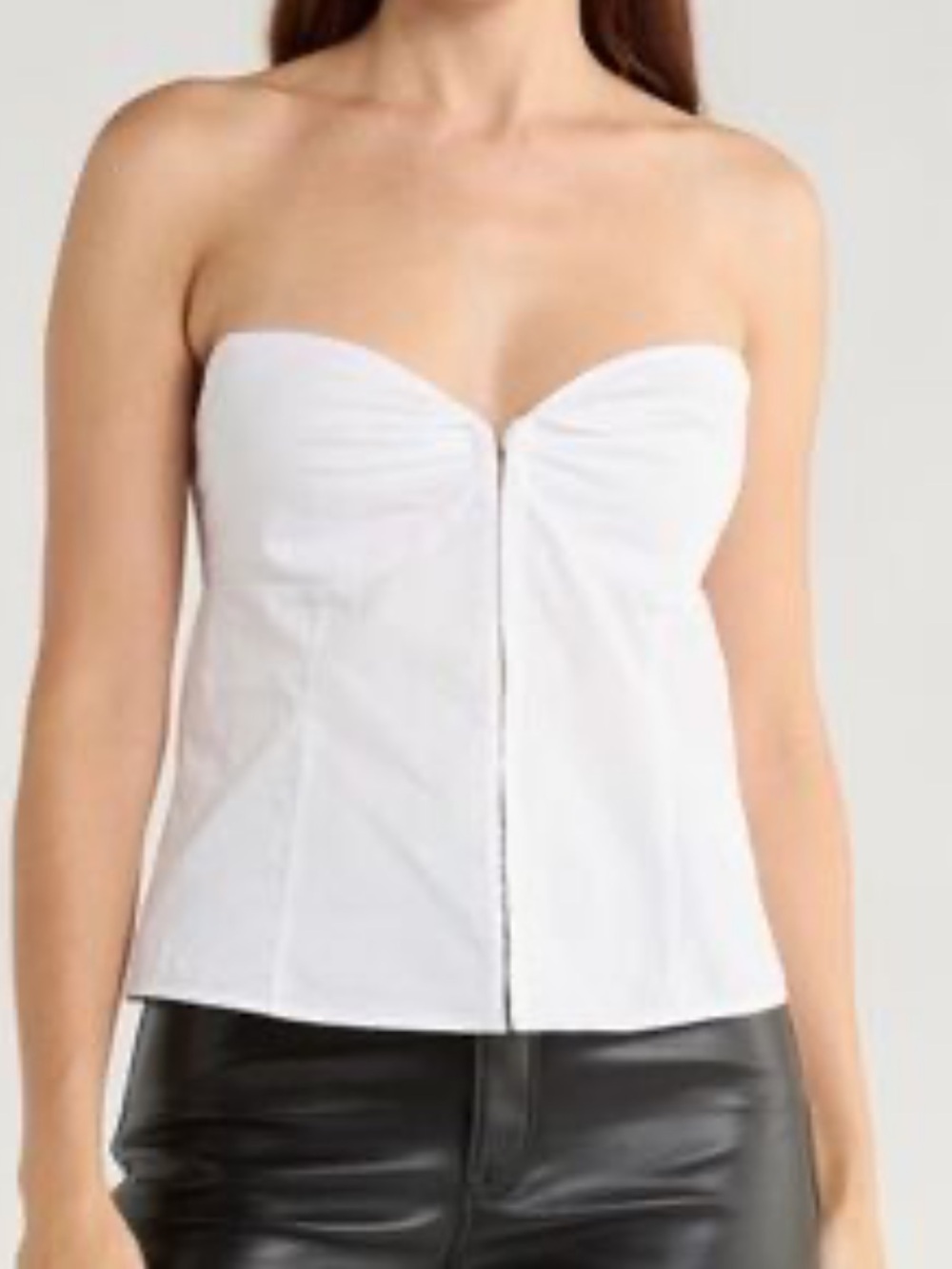 Good American White Strapless Bustier Camisole
